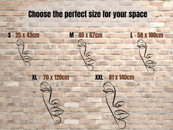 Vailla Wall Art Decor Minimalist Abstract Woman Face Wall Decoration Wooden Modern 3D Sculptures Line Drawing Wall Art Decor Female Single Line Home Hanging for Bedroom Kitchen Bathroom Living Room