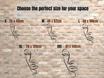 Vailla Wall Art Decor Minimalist Abstract Woman Face Wall Decoration Wooden Modern 3D Sculptures Line Drawing Wall Art Decor Female Single Line Home Hanging for Bedroom Kitchen Bathroom Living Room