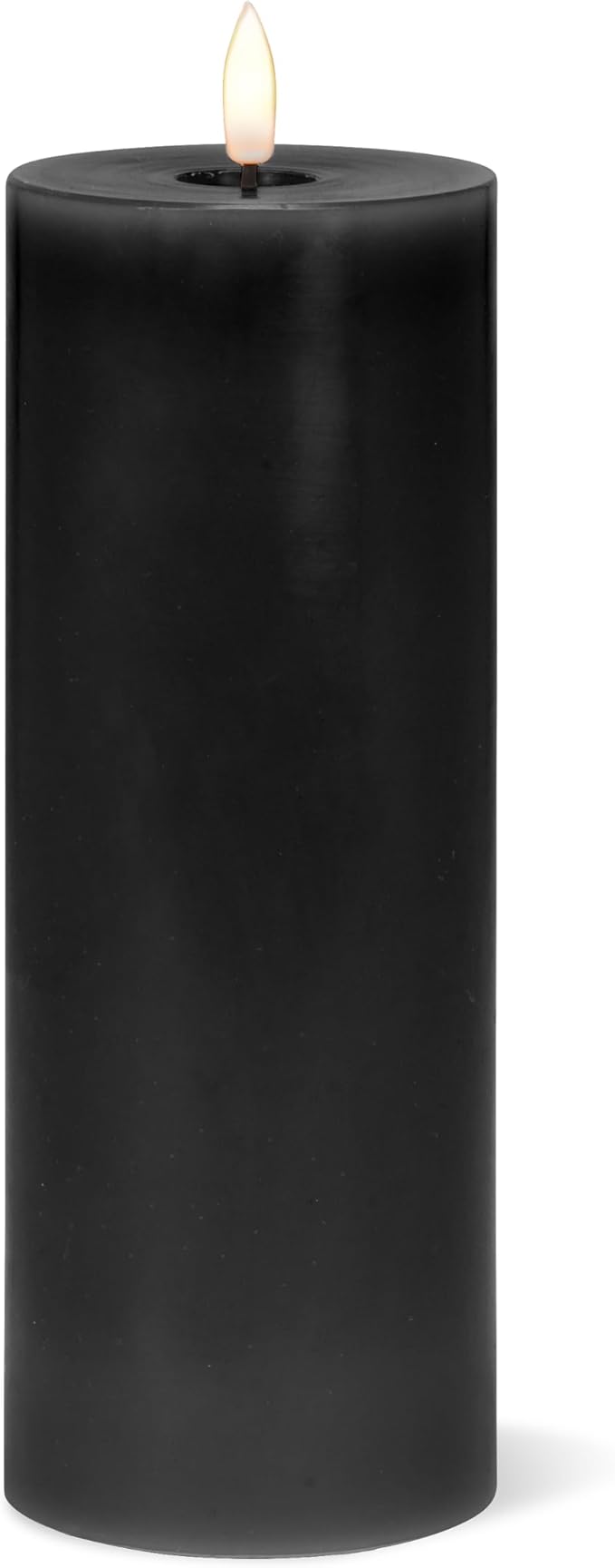 Abbott Collection Wax LED Flameless Pillar Candle - Black (3x8 H)