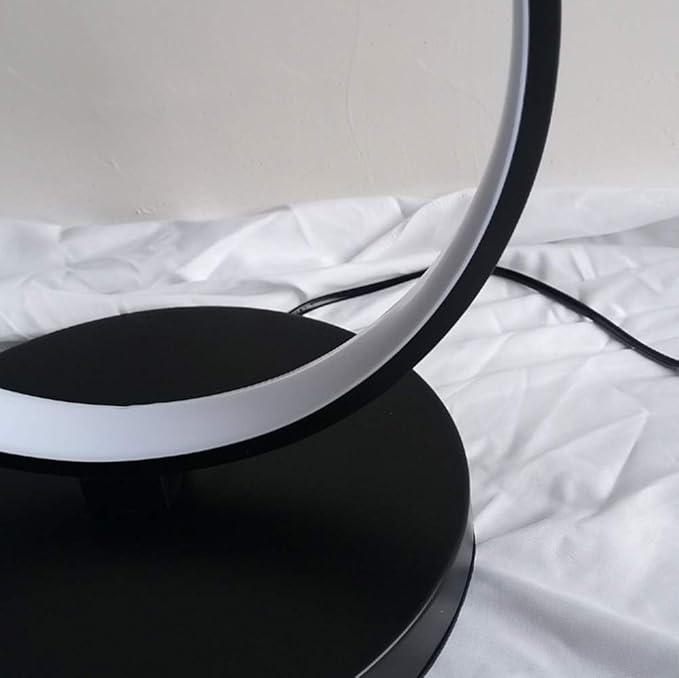 LAKIQ Modern Living Room LED Floor Lamps Plug-in Acrylic Stacked Rings Standing Lamps for Bedroom(White, Neutral Light)