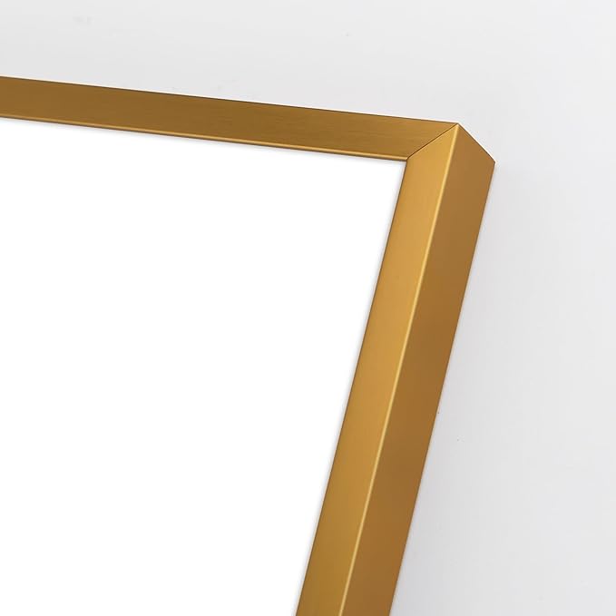 Golden State Art, Gallery Wall Frame Set of 6 - Bronze 6x8 Aluminum Photo Frames with Mat for 5x7 Pictures - 6 x 8 inch Metal Frame with Real Glass Cover - Elegant Home or Office Decor