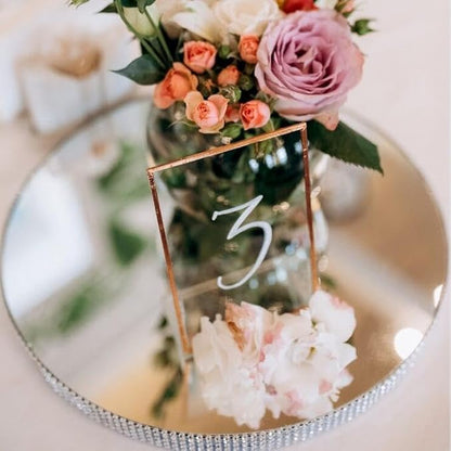 Acrylic Round Mirrors Trays Plates for Table Centerpieces 10PCS Mirrors Candle Plate Circle 1.6mm Acrylic Mirror Tiles for DIY Craft,Wall Decor,Wedding Party Decorations(Acrylic Material(12inch/30cm)