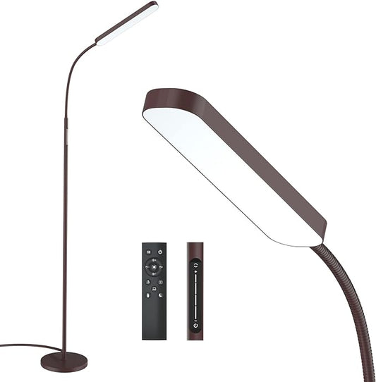 Wio-Mio Led Floor Lamps with 15w/1000lm Bright LED Floor Lamp with Stepless Adjustable 3000K-6000K Colors and Dimmer, Remote and Touch Control Reading Lamp, Adjustable Floor Lamp for Living Room
