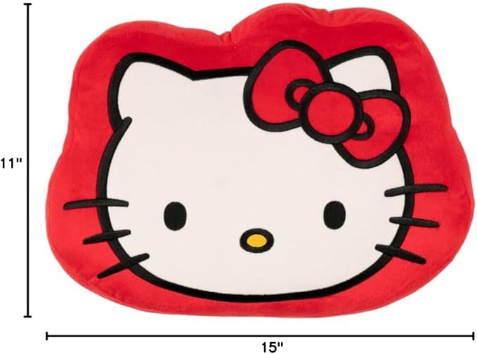 Hello Kitty Gusset Bedding Super Soft Plush Decorative Pillow, One Size, (100% Officially Licensed Product) By Franco