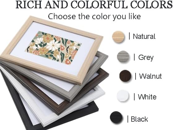 KTKDE 11x14 Picture Frame Real Glass, Display Pictures 8x10 with Mat or 11x14 Without Mat, Modern Style Wood Composite Frame,Gallery Wall Frame Wooden ，best gift