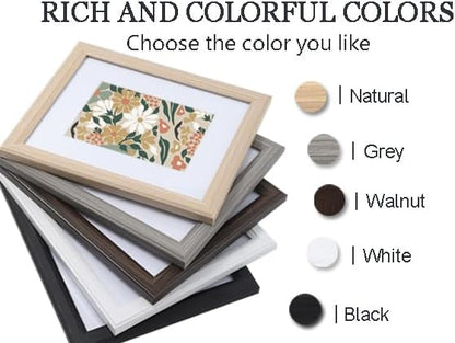 KTKDE 11x14 Picture Frame Real Glass, Display Pictures 8x10 with Mat or 11x14 Without Mat, Modern Style Wood Composite Frame,Gallery Wall Frame Wooden ，best gift
