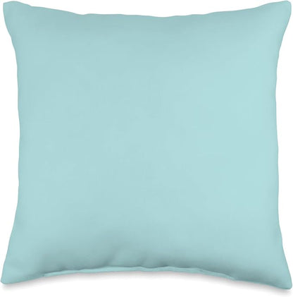 Simple Chic Solid Color Aqua Turquoise Teal Blue Throw Pillow