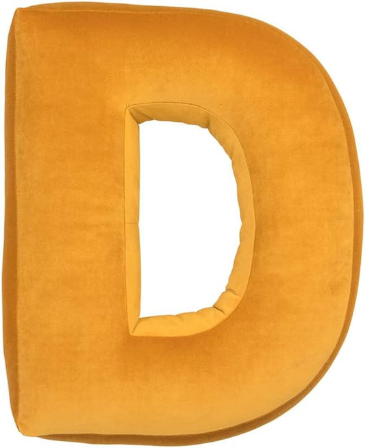 vctops Soft Velvet Letter Pillow English Alphabet A to Z Letter Decorative Throw Pillow for Bedroom Living Room Decor (D,16"x13.5")