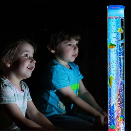 Sensory Bubble Tube Lamp with Floating Bubbles - Calming LED Water Light for Autism, ADHD, Anxiety Relief - Relaxing Night Light for Kids & Adults - Bedroom, Nursery, Living Room Mood Lighting Décor