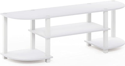 Furinno Turn-S-Tube Wide TV Entertainment Center, White