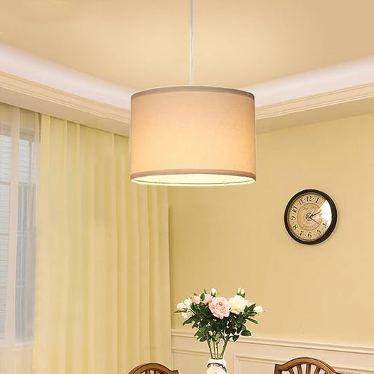 ZSLAIFU 15FT Plug in Pendant Light, Hanging Lamp with Switch, Flaxen Hanging Lights with Plug in Cord, Pendant Lamp with Remote Control，Pendant Light Fixture for Living Room Bedroom Farmhouse