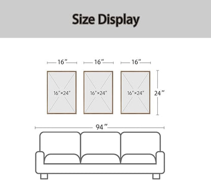 KISSFOX 3 Piece Framed Wall Art Botanical Wall Decor Floral Pictures Wildflower Canvas Art Black White Line Paintings Minimalist Boho Artwork For Bedroom Living Room Bathroom