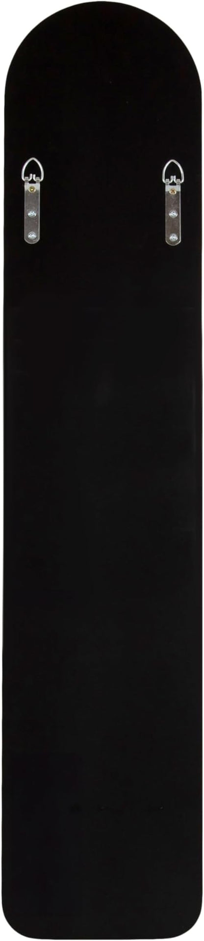 Kate and Laurel Caskill Slim Panel Wall Mirror; 8 x 38; Gold; Glam Tall Arch Mirror Wall Decor for Use as Skinny Entryway Mirror; Decorative Bedroom Mirror; or Cute Nursery Mirror