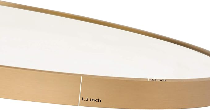 Itrue Round Gold Mirror 36 Inch for Bathroom Circle Mirrors for Wall Decorative Brushed Metal Frame Mirror with Wall Mounted for Living Room Bedroom