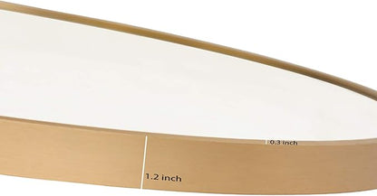 Itrue Round Gold Mirror 36 Inch for Bathroom Circle Mirrors for Wall Decorative Brushed Metal Frame Mirror with Wall Mounted for Living Room Bedroom
