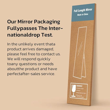 Full Length Mirror with Lights, 71" x 26" LED Floor Mirrors, Full Body Dressing Standing Mirrors with Dimming & 3 Color Lighting, Hanging Mounted Mirror for Living Room Bedroom Cloakroom