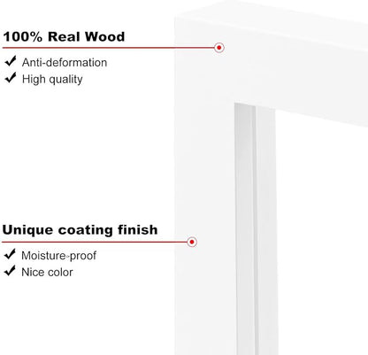KINLINK A5 Picture Frame, White Solid Wood Frames with Acrylic Plexiglass for Pictures 4x6 with Mat or A5 without Mat, Tabletop and Wall Mounting Display 4 Pack