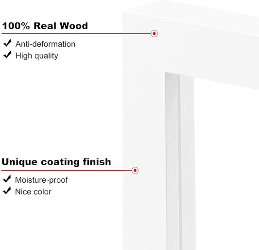 KINLINK A5 Picture Frame, White Solid Wood Frames with Acrylic Plexiglass for Pictures 4x6 with Mat or A5 without Mat, Tabletop and Wall Mounting Display 4 Pack