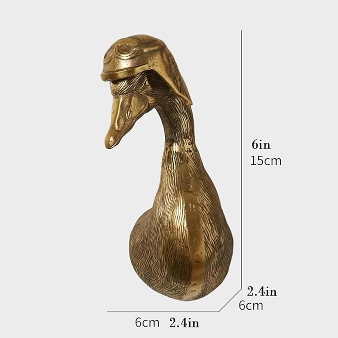 Animal Heads Wall Decor, Deer Head Wall Mount, Resin Animal Sculptures Head Wall Hanging Decoration for Family Living Room Bedroom Bathroom Kitchen Gift (Duck)