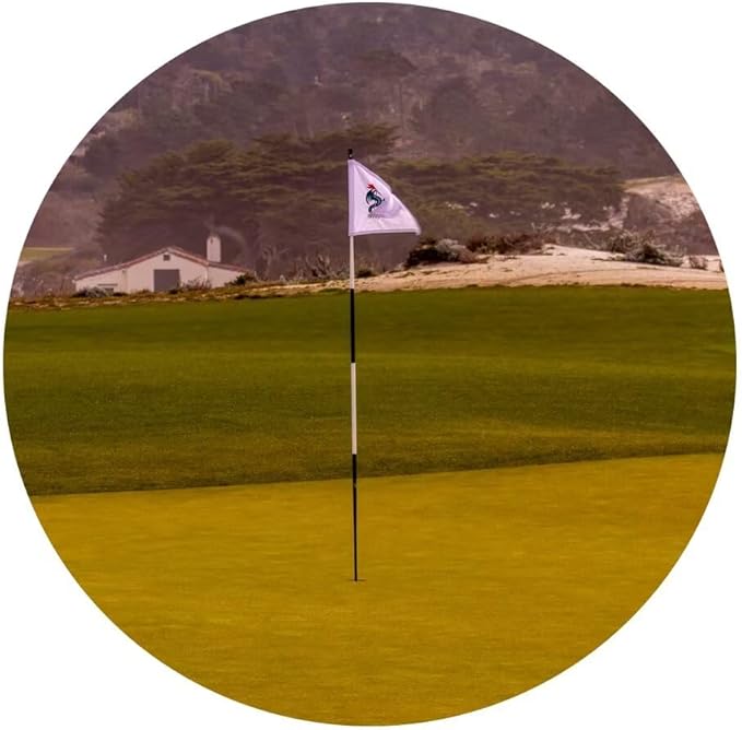 Pebble Beach Golf Course Picture Wall Art for Office Golf Course Canvas Wall Decor for Home Living Room Bedroom Bathroom Decorations Painting Framed Ready to Hang(18''H x 24''W)