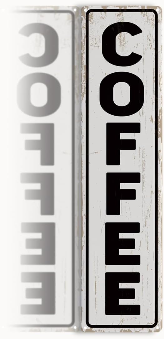 Coffee Wall Art, Retro Metal Tin Sign, Bakery Signs, Vintage Home Decor for Kitchen Bar, Coffee Corner Decoration Accessories, 15.8x4 Inches