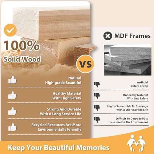 Egofine 5x5 Picture Frames Set of 4, Made of Solid Wood Covered by Plexiglass Display 4x4 with Mat or 5x5 without Mat, for Table Top Display and Wall Mounting Photo Frame, White