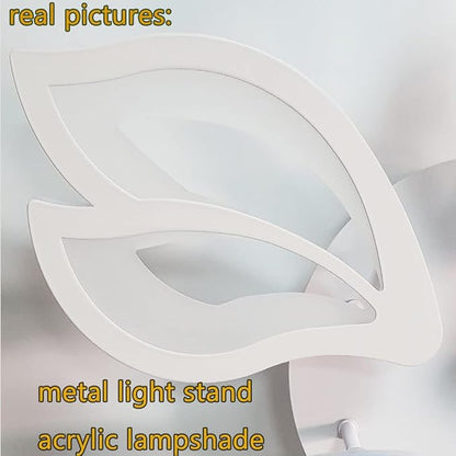 Modern Ceiling Light Fixture Led Chandelier Flush Mount Dimmable with Remote 25.59in Ceiling Lamp 5-Leaf Ceiling Lights Fixture for Living Room Bedroom Kitchen Dining Room Office