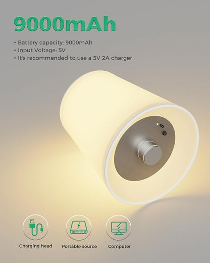 Joosenhouse Battery Operated Wall Sconces Set of 2, 24.8 Inch Brushed Nickel Wireless Dimmable Wall Lamp with Remote Control, Easy Install Wireless Lighting for Bedroom, Living Room, Hallway