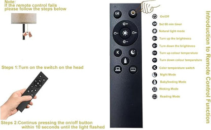 Floor Lamp for Living Room, Modern Standing Lamps with Lampshade, Minimalist Tall Lamp with Chain Switch for Living Room, LED Bulb Included (Beige Shade-Remote Bulb)