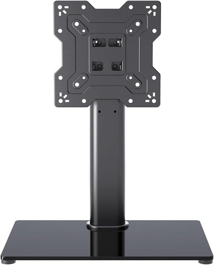 XINLEI Universal TV Stand Base, Table Top TV Stand for 17-43 Inch LCD/LED TVs, Height Adjustable Monitor Mount Stand with Tempered Glass Base Holds up to 88lbs VESA 200x200mm, TS103