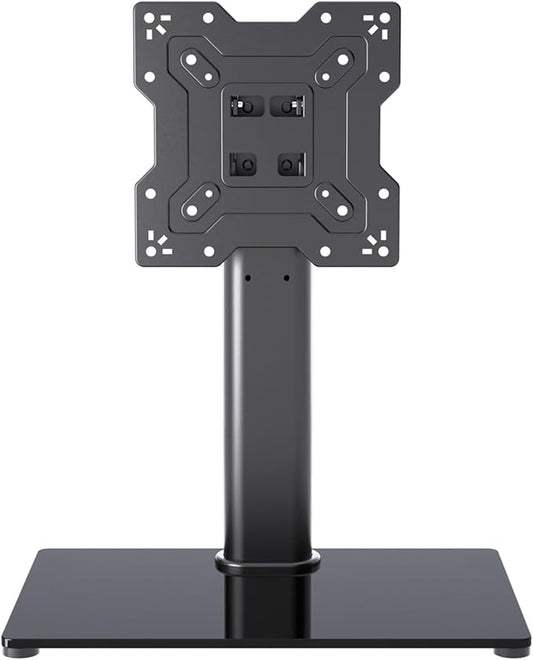 XINLEI Universal TV Stand Base, Table Top TV Stand for 17-43 Inch LCD/LED TVs, Height Adjustable Monitor Mount Stand with Tempered Glass Base Holds up to 88lbs VESA 200x200mm, TS103