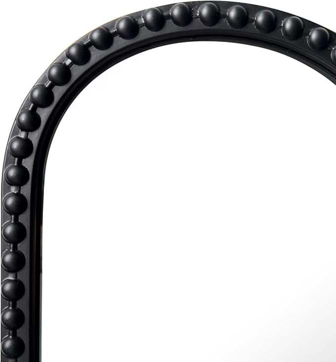 Long Narrow Decorative Wall Mirror, Skinny Oval Mirror for Entryway Living Room Bath Decor,Metal Frame with Beaded Decor Mirrors,7.9X 44 3-Pack