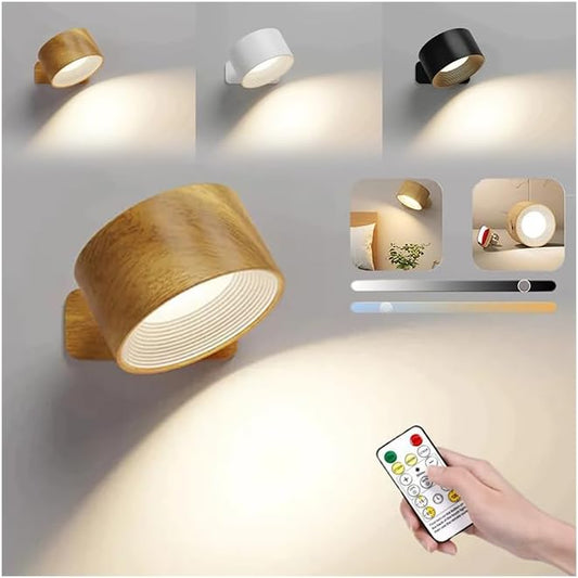 Wall Mounted Light for Cozy Home Décor with Warm Ambient Glow, Modern Accent Lighting for Bedroom Ambiance, Soft Decorative Light for Holiday Gift & Living Space Styling (Wood)
