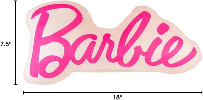 Franco Barbie Movie Luxe Super Soft Plush Squishy 17" Inch Logo Decorative Pillow