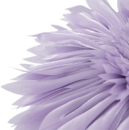 Decorative 3D Round Flower Pillow Handmade Daisy Floral Throw Pillow with Insert Cute Satin Accent Cushion for Sofa Bed Couch Living Room Brdroom Boho Home Decor 14 Inch Lavender Purple