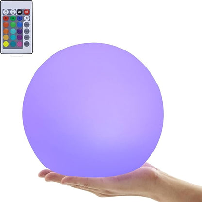 LED Orb Lamp,with Folding Handle Sphere Lights,8 Inch RGB Orb Seamless Matte Sphere Lamp, USB Charging RGB Ball Light,with Remote 16 Colors Light Orbs Balls.