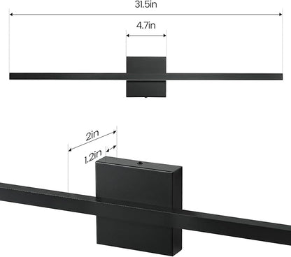 Epinl Black LED Vanity Light for Bathroom, 5CCT 32 inch Dimmable Bathroom Light Fixture Over Mirror, Modern Vanity Lighting Bar, Bath Wall Light for Bathroom Bedroom, ETL Certificated