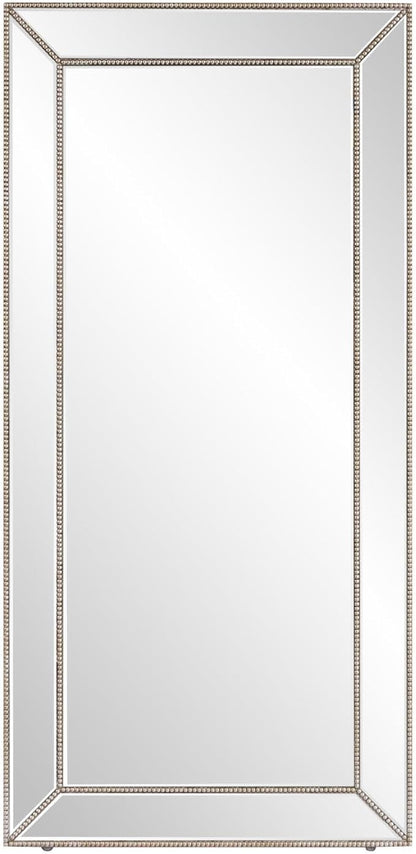 Howard Elliott Titus Silver Oversized Full Length Mirror with Stand, Large Free Standing or Leaning Wall Mirror, Full Body Floor Mirror with Stand for Bedroom & Living Room, 70 x 30 Inch