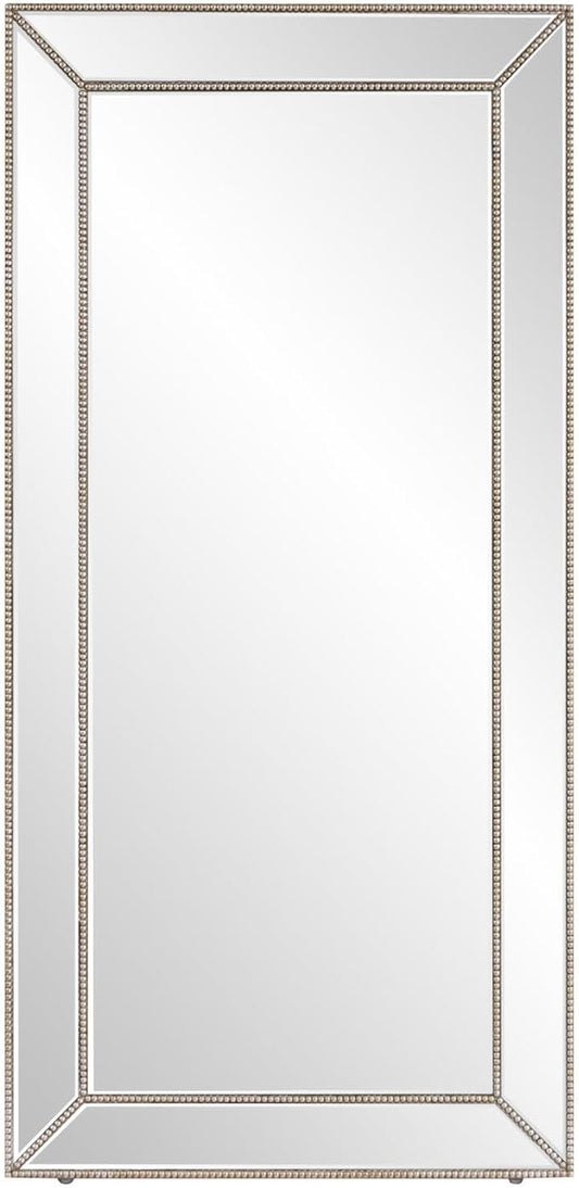 Howard Elliott Titus Silver Oversized Full Length Mirror with Stand, Large Free Standing or Leaning Wall Mirror, Full Body Floor Mirror with Stand for Bedroom & Living Room, 70 x 30 Inch