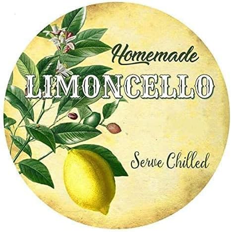 Round Metal Tin Sign Rustic Wall Decor Vintage Homemade Lemonade Limoncello Round Tin Sign Retro Home Kitchen Farm Bar Pub Wall Decor Round Wood Hanging Wall Art Wall Decor Retro Vintage 12x12 Inch
