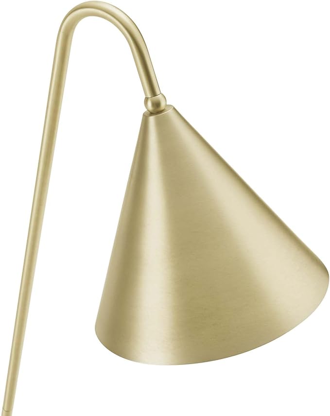 Modway EEI-6531-SBR Ayla Marble Base Floor Lamp, Satin Brass