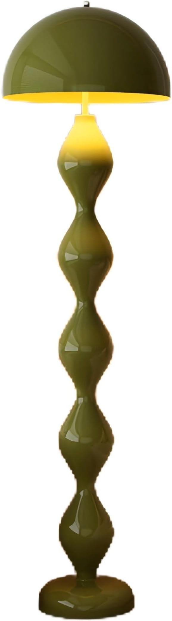 Modern Floor Lamp, Green, Metal, 59.1 Inch High, 3 Light Colors, Foot Switch Control