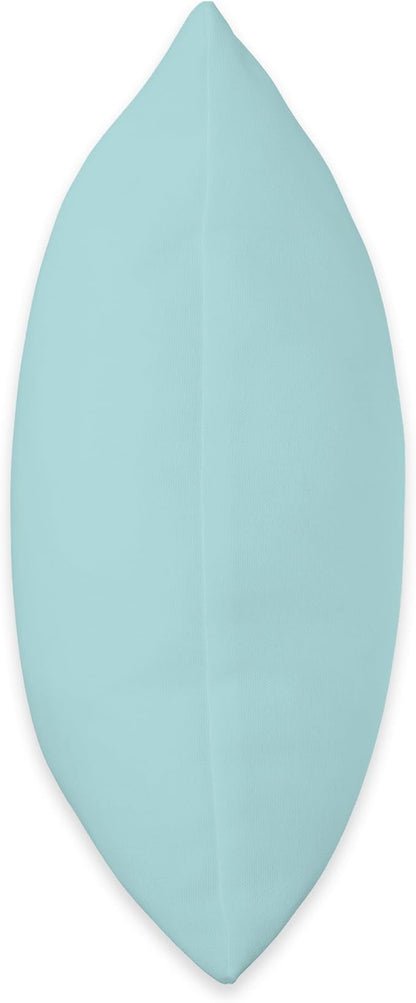 Simple Chic Solid Color Aqua Turquoise Teal Blue Throw Pillow