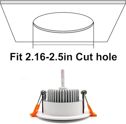 2 Inch LED Recessed Lighting, Dimmable Downlight 3W(35W Halogen Equivalent), CRI80, 5000K Daylight White Ceiling Light with LED Driver (16 Pack)