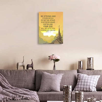 Christian Jesus Canvas Wall Art,Bible Verses Wall Decor, Wall Inspirational Quotes Framed Artwork for Church Living Room Bedroom,11"*15"(29x38cm)