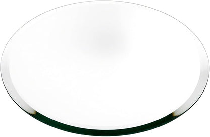 Plymor 12" Round, 5mm Thick Beveled Glass Mirror Circle, Pack of 4