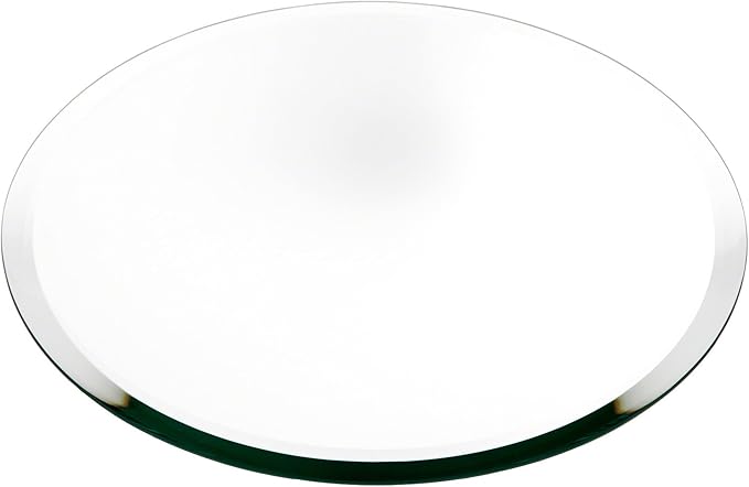 Plymor 12" Round, 5mm Thick Beveled Glass Mirror Circle