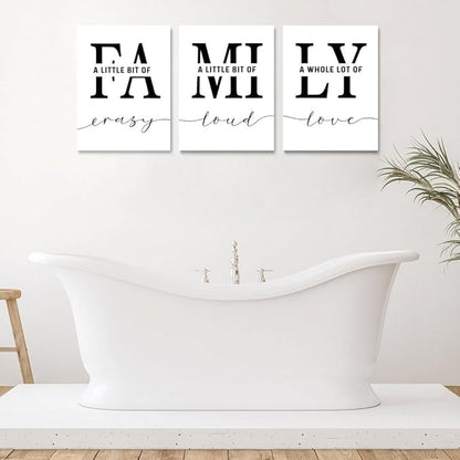 GUBIYU Home Wall Art for Living Room & Dining Room - Inspirational Quotes Poster, Family Sign, 16"x24" Canvas Print