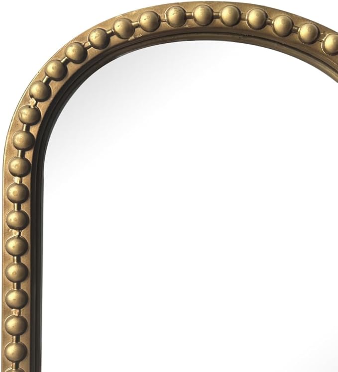 Long Skinny Mirror for Wall,Gold Narrow Oval Mirror for Entryway Bath,Metal Frame with Gold Decor Mirrors,7.9X 44 3-Pack