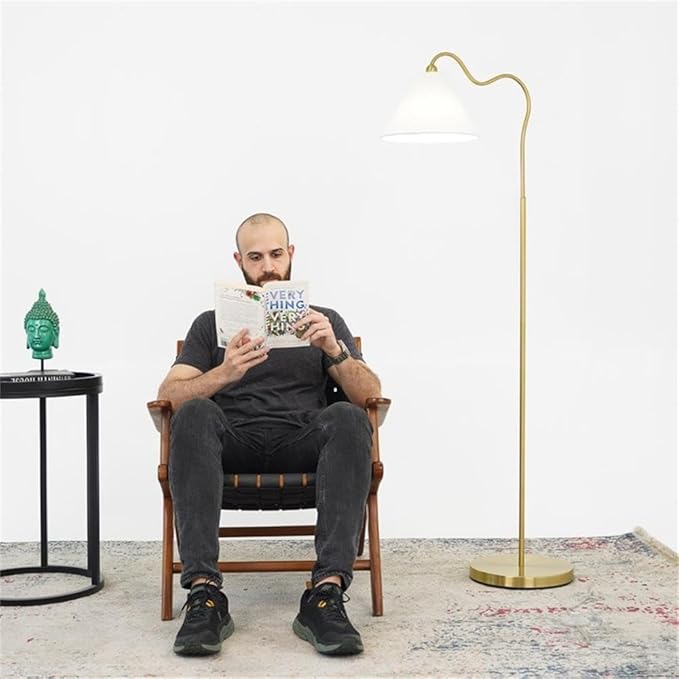 Regal Radiance Floor Metal & Brass Lamp